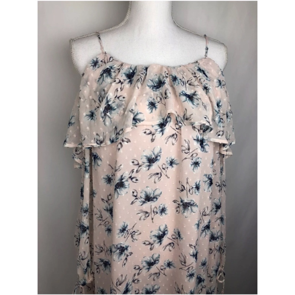 Moon River Cold Shoulder Floral Print Pink Dress - Picture 4 of 8